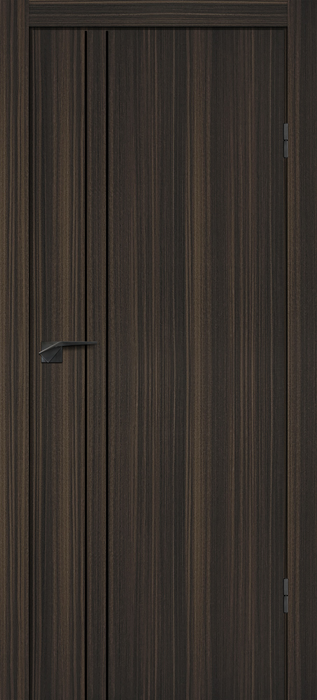 Межкомнатная дверь P-20 AL черный молдинг Эвкалипт африканский